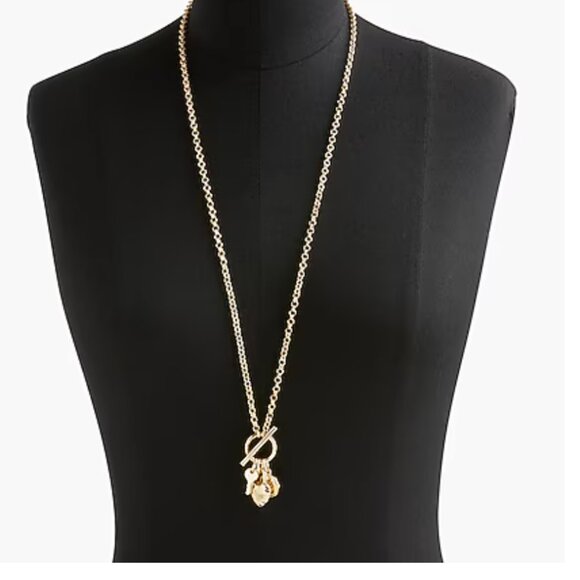 J. Crew Lock and key charm necklace, NWT - Picture 2 of 2